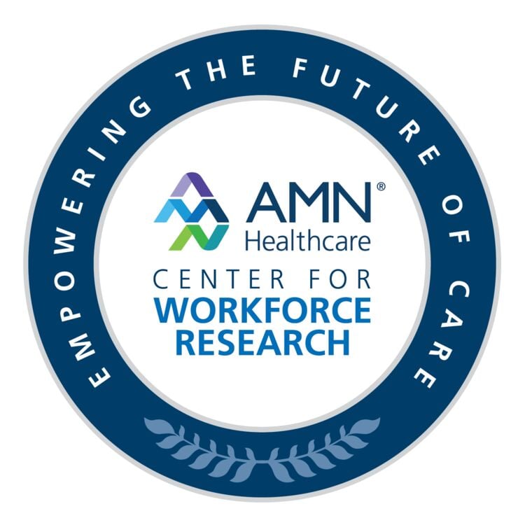 AMN healthcare center for workforce research logo.